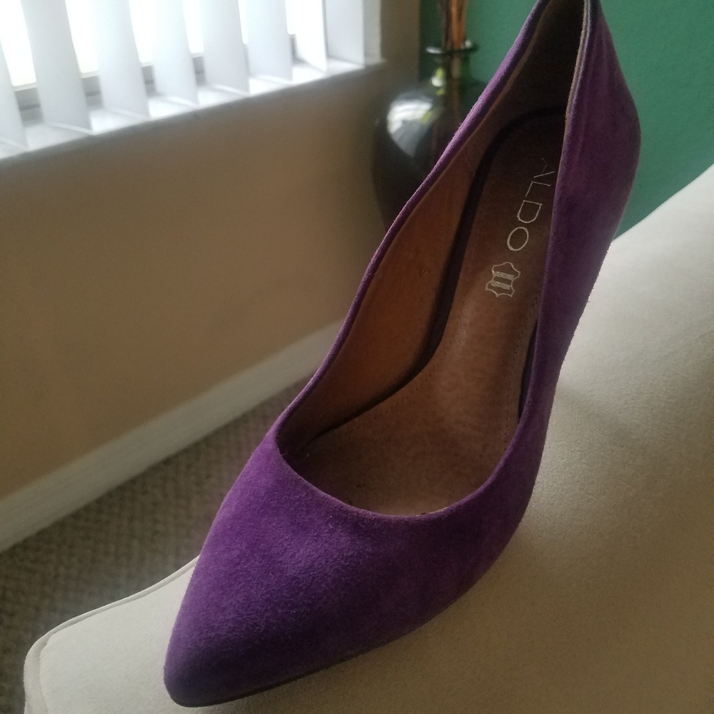 Aldo 4 inch purple heels